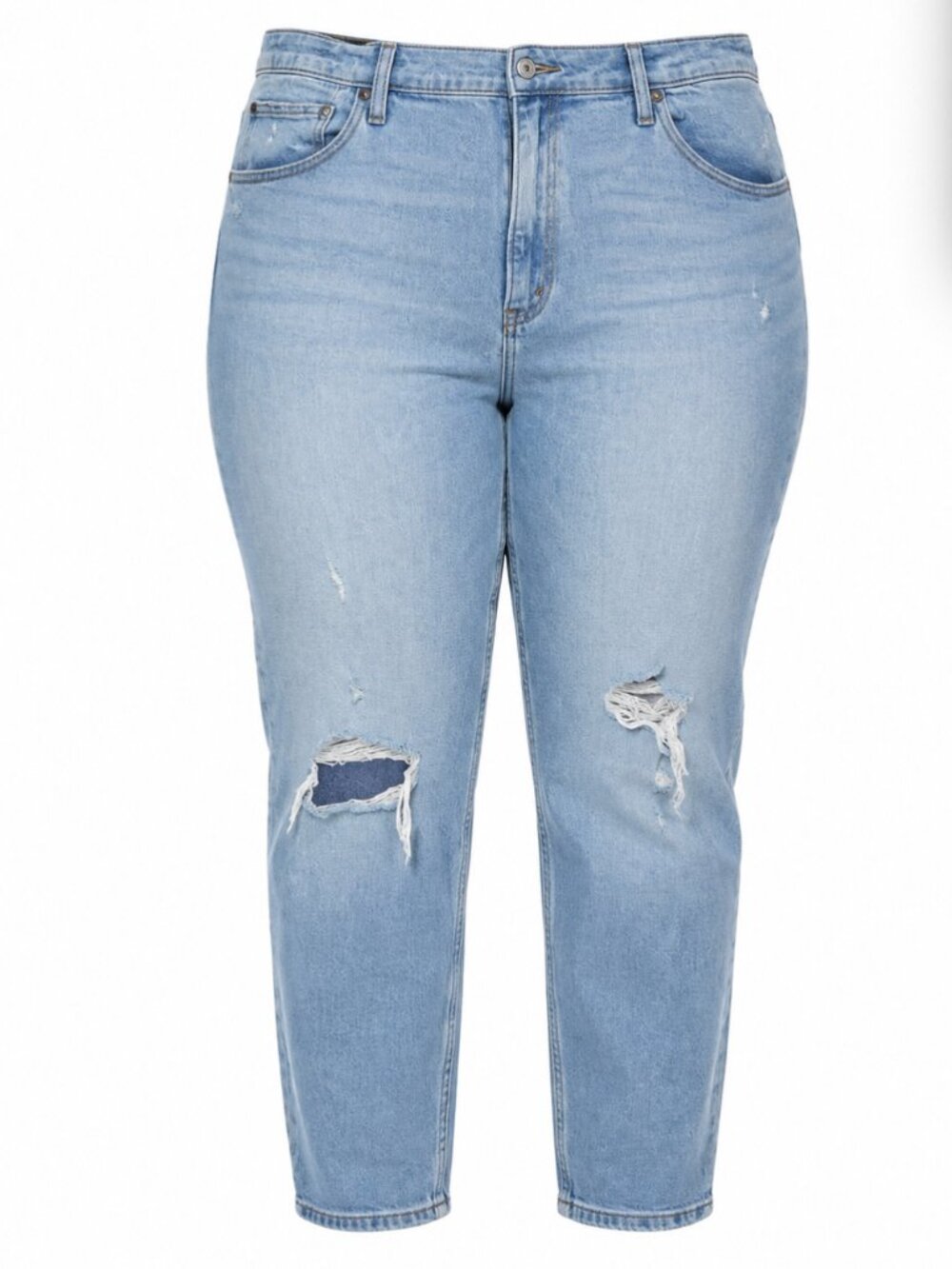 Abercrombie & Fitch The Mom High Rise Distressed Jeans 37/24S
